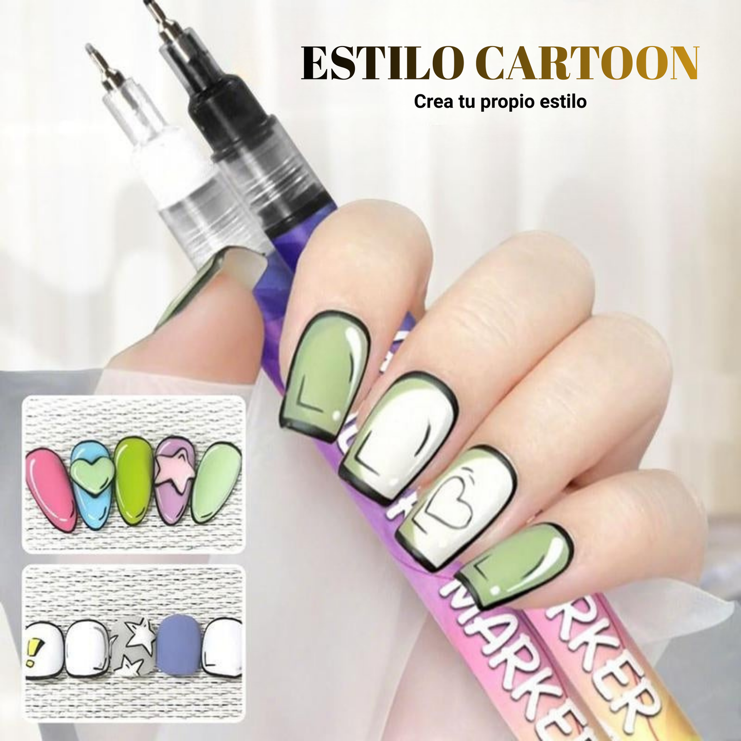 Nuevo Set Profesional de Marcadores para Nail Art 3D