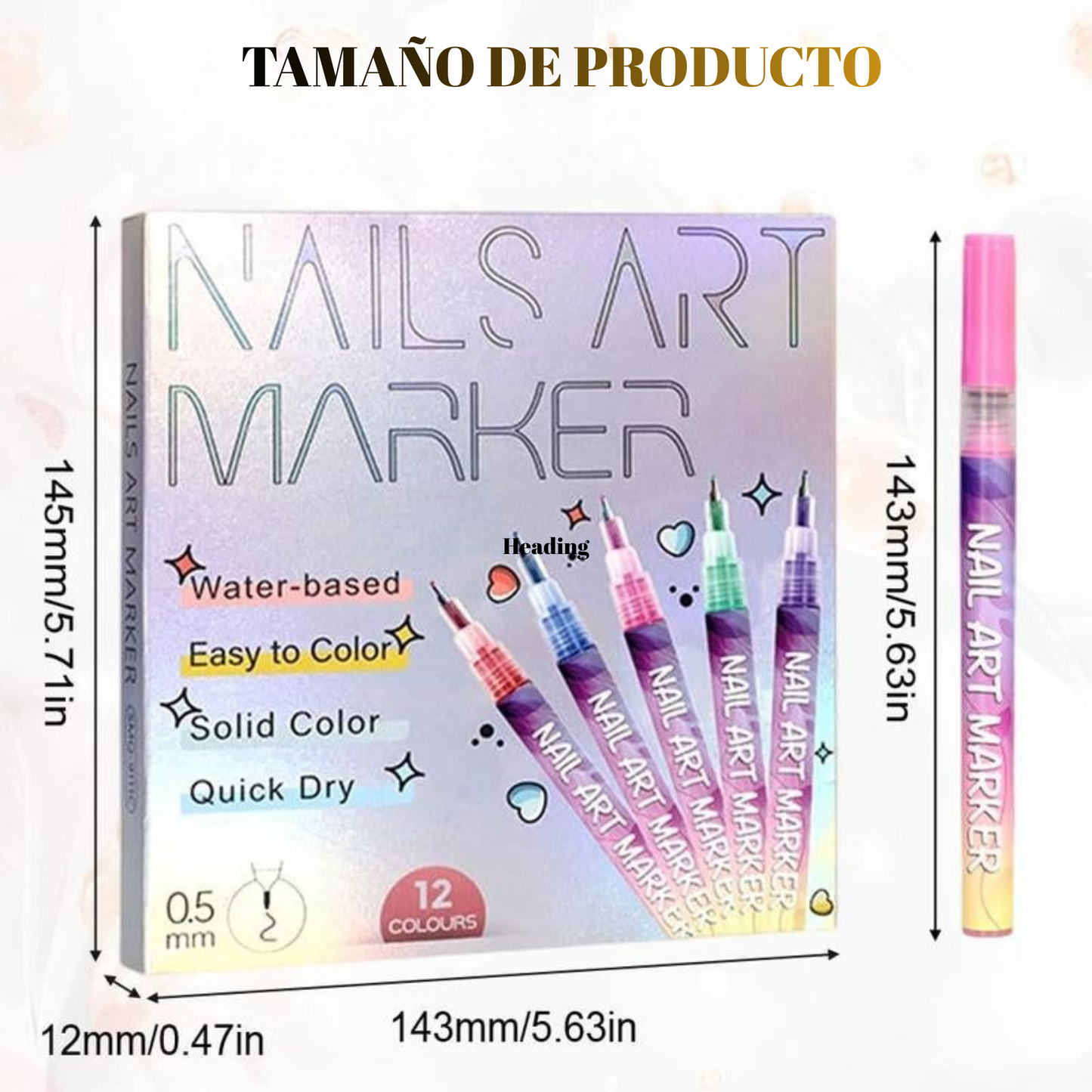 Nuevo Set Profesional de Marcadores para Nail Art 3D